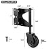 HILLMASTER 4 Inch Gate Wheel Gate Caster Kit with Spring Loaded for Wooden Fences, Heavy Duty Gate Helper Wheel Gate Support Wheel for Vinyl Swing Gates, Black