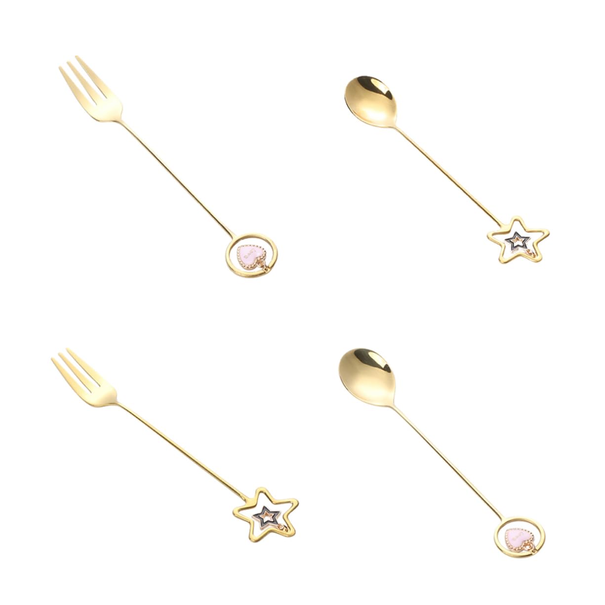 NAMOARLY 1 Set Tableware Stainless Steel Christmas Cutlery Coffee Spoons Stocking Stuffer Stainless Steel Dessert Spoon Christmas Spoon Fork Soup Spoon Decorate Food