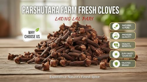 Image of Parshutara Farm Whole Cloves (Lal Pari) 50g | Premium Long Clove | Aromatic Garam Masala Spice for Cooking