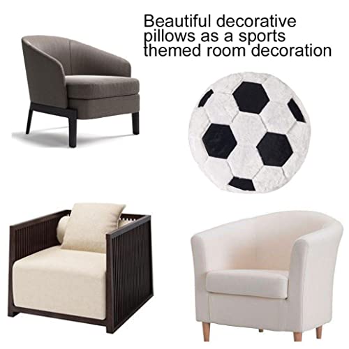 Coussin support arrière de canapé en forme de ballon de foot doux - 6