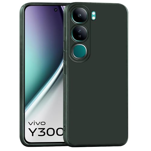 Image of Back Cover for Vivo Y300 5G / V40 Lite 5G | Full Camera Protection | Premium Liquid Silicon Case | Flexible Bumper Case for Vivo Y300 5G / V40 Lite 5G (Military Green)