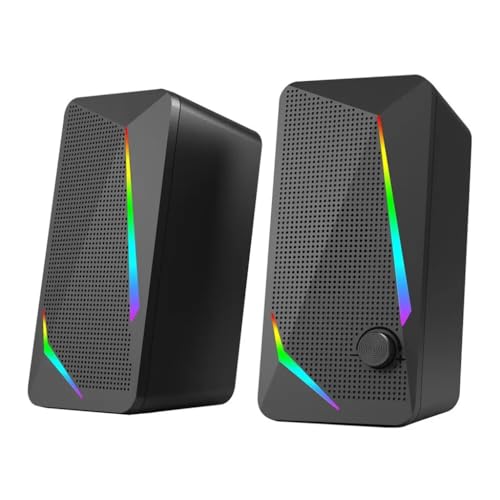 Haut-parleurs de jeu pour ordinateur de bureau avec eclairage sonore RGB