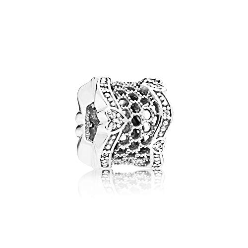 Charm PANDORA Plata de Ley Encaje de Amor de diseño calado exclusivo para pulsera