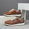 ARRIGO BELLO Mens Shoes Casual Trainers Walking Fashion Sneakers with Zipper Breathable Lightweight Size 7-11UK(Brown,9) #5