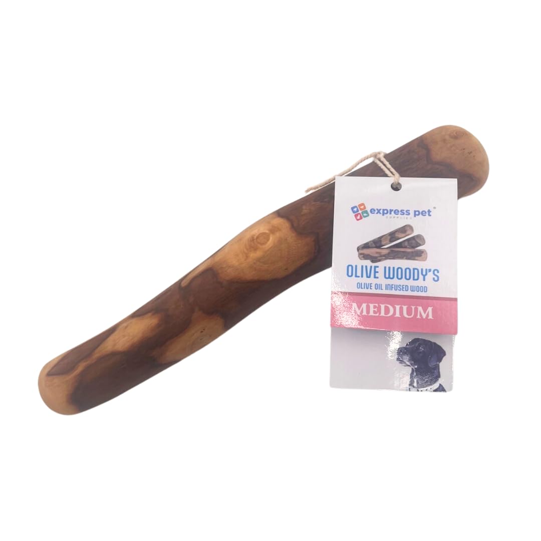Express Pet Supplies Medium Olive Wood Natural Dog Treat Chew (5 Piece)