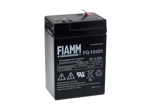 FIAMM BATTERIA RICARICABILE Al PIOMBO FG10451 6V 4.5AH