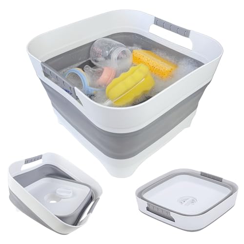 Wash Basin for Baby Bottles, Foldable, Versatile Wash Tub for Kit...
