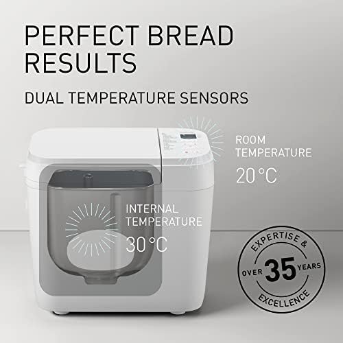 Panasonic SD-B2510 Automatic Bread maker, 21 Programmes, 4 Gluten-Free Mode, Dual Temperature Sensors, 13 Hours Digital Timer, White