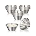 [24 Pack] 1.5 oz Stainless Steel Sauce Cups - Individual Round Condiments Ramekins, Commercial Grade Safe/Portion Dipping Sauce Kitchen Set