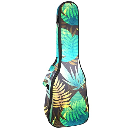 Housse pour ukulélé avec motif feuille verte tropicale de 10 mm d’épaisseur et rembourrage en éponge de 53,3 cm avec… - Les Beatles, Paul McCartney, John Lennon, RIngo Starr, George Harrison Housse pour ukulélé avec motif feuille verte tropicale de 10 mm d'épaisseur et rembourrage en éponge de 53,3 cm avec…