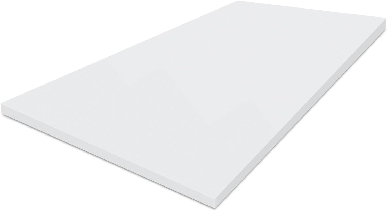 Frienda 1 Pack 118" X 60" X 0.5" Upholstery High Density Craft Sheets Cushion Foam Replacement Rectangle Cut to Size Cushion Chair Padding, Suitable for Shipping, Packing, Mailing, DIY, Cosplay(White)