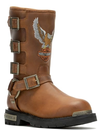 Harley-Davidson Women's Motorcycle Boot, Brown, 8