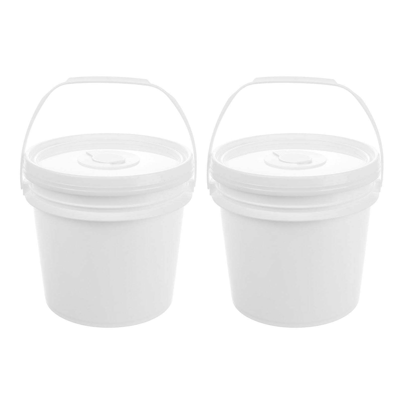 Kisangel 2 secchi ricaricabili da 10 litri per salviette, contenitore per salviette umidificate per neonati, porta umidificate per auto con coperchio in plastica richiudibile per viaggi e bagno.