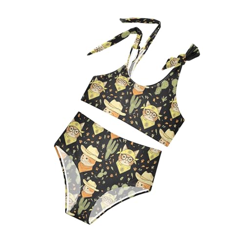 Image of Girls Tankini Swimsuit 2 Piece Pink Unicorn Donuts Summer Beach Bikini Bathing Suit 3T