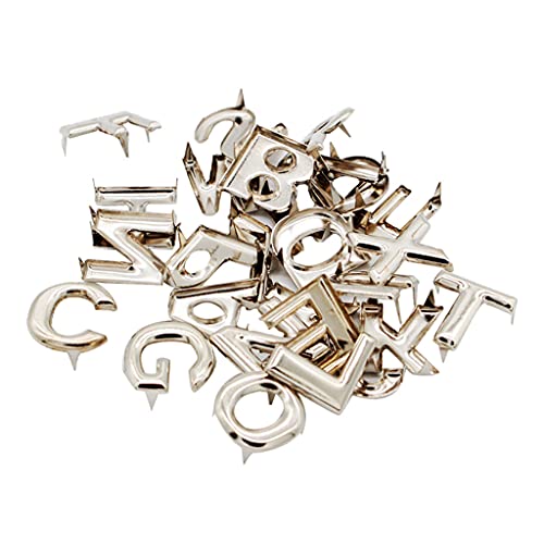 Baosity 52Pcs Diy English Letter Metal Rivets Claw Studs For Bags Clothes Hats Decor #TOP2