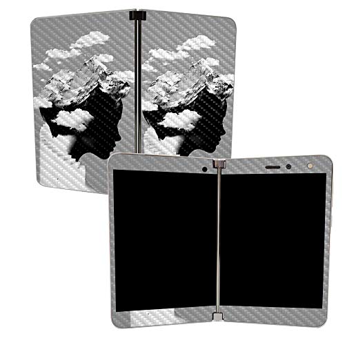 Image of MIGHTY SKINS MightySkins Carbon Fiber Skin for Microsoft Surface Duo - Cloudy Day | Protective, Durable Textured Carbon Fiber Finish | Easy to Apply, Remove, and Change Styles | Made in The USA