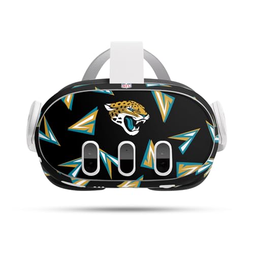 Autocollant Meta Quest 3 NFL Jaguars - Vinyle de protection anti-rayures à motif géométrique