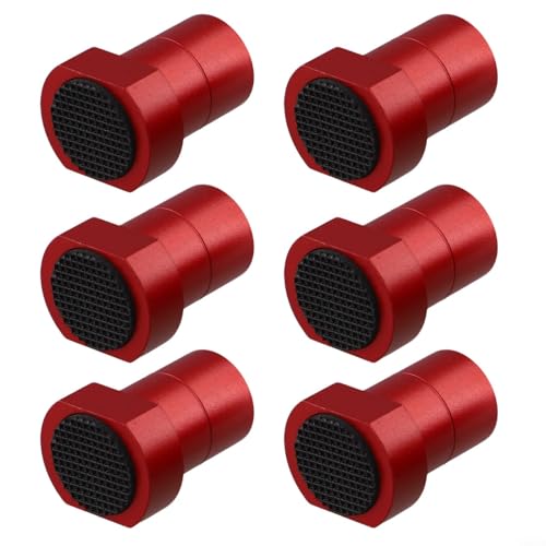 Hundeschelle aus Aluminiumlegierung, 6 Stück, für Holzbearbeitungstisch, sorgt für feste Werkstückunterstützung (20 mm rot)