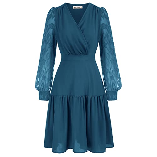 GRACE KARIN Damen Elegant A Linie Kleid Swing Faltenrock Cocktailkleider...