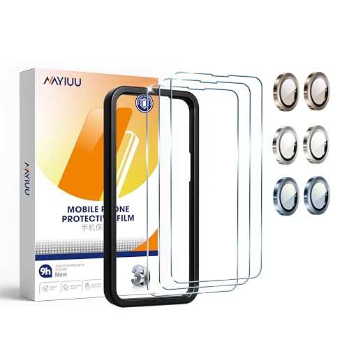 NAYIUU HD KX XN[ veN^[ iPhone 15 p [6.1] [3 pbN] [3 Zbg̃Y tBttc[t] [9H] [wh~O[X] [CAȂ]