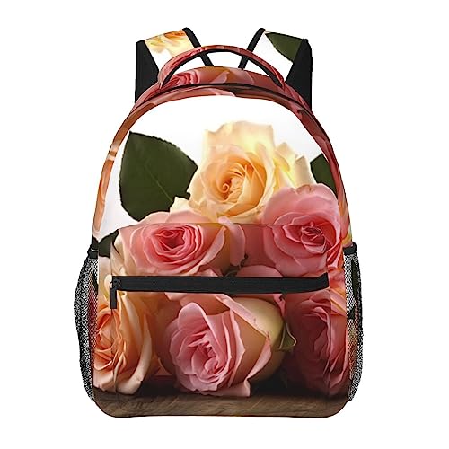 Sac à dos de voyage noir à roses idéal pour vos escapades de week-end et vacances