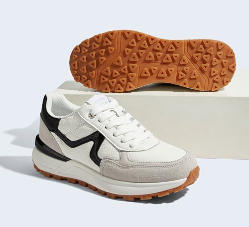 Image of LUCKY STEP Women's Retro Fashion Casual Sneakers | Platform Classic Trendy Trainning Anti-Slip Tennis Travel Walking Shoes