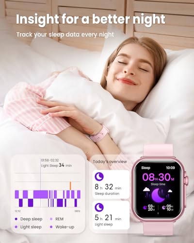Image of Smart Watch for Women Men Fitness: Smartwatch for iPhone Android with SpO2 Blood Oxygen /Heart Rate Monitor, Sleep Tracking, Bluetooth Calls , 120+ Sports Modes, IP68, 2 Bands 30-Day Battery Life