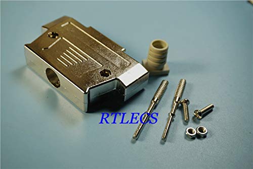 Gimax 20Pcs D-SUB Connector Hood 37 Position for Wire Solder 37 Pin 2 Rows D-sub Connector Metal Shell Housing Industrial Level