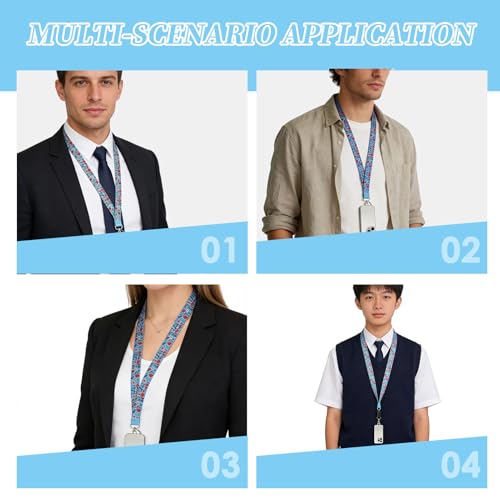 2er Set Id Lanyards, Schlüsselbänder Pflege für Ärzte, Krankenschwestern und Studenten, Schlüsselband Krankenschwester mit niedlichem Muster, Sicherer Clip und stilvolles Design