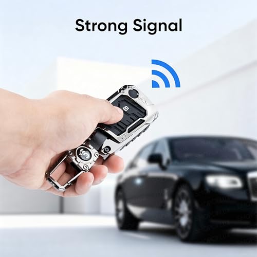 Image of SHOPOFLUX Metal Key Cover Compatible for Skoda & Volkswagen Cars Kylaq | Slavia | Kushaq | Octavia | Virtus | Taigun | Tiguan | T Roc 3 Button Flip Key
