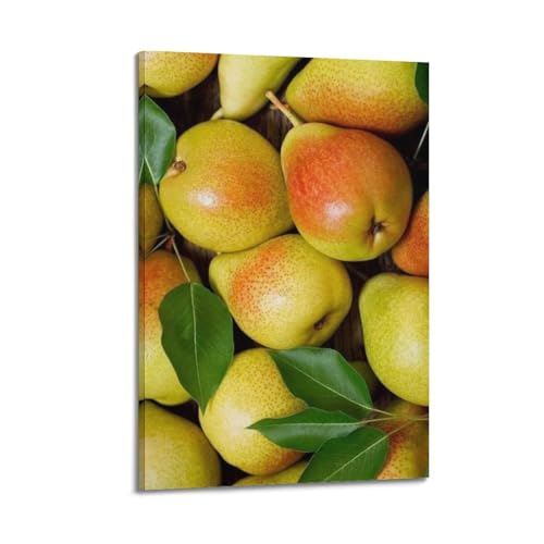 Papier peint artistique poires vertes ZHOUKEG 20x30 cm pour décoration murale
