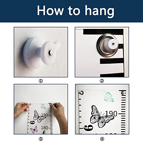 Outer Space Growth Chart For Kids, Baby Height Chart, Canvas Height Measuring Rulers For Boys Girls, Removable Growth Height Chart For Nursery Toddlers Child's Room Decor 79" X 7.9"- Planet, Astronaut #TOP2