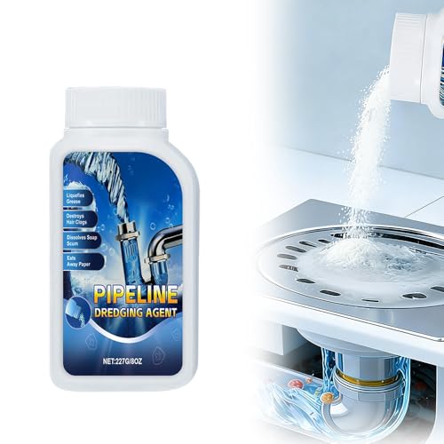 Strong Drain Cleaner for Kitchen 2026 New Pipeline Dredging Agent Fast Acting Drain Clog Remover for Home Powerful Grease Dissolver for Bathroom Pipe Cleaning Solution for Homeowner (1pcs)