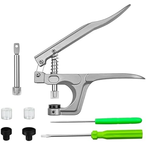 NXTOV Snap Pliers for Crafts Clothing, Hand-held Pliers Tool for KAM Snap Plastic, Snap Button Fastener Press Attacher Punch for T3 T5 T8 Snaps Cover