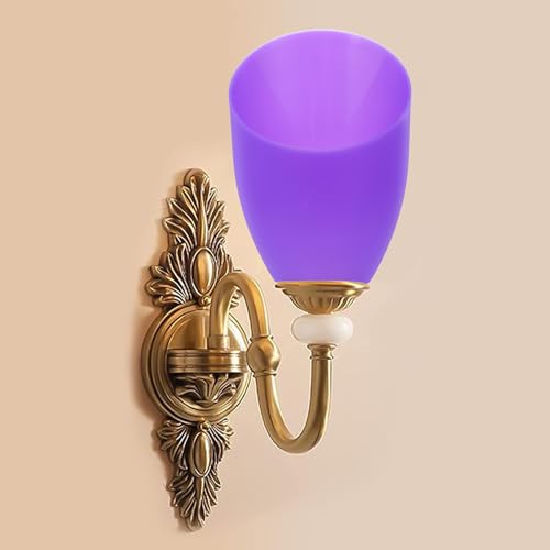 Image of Holibanna Horseshoe Lampshade Colored Plastic Lamp Shade Replacement Medium Hole Horseshoe Shape Lampshade for Multi-Head Stand Up Floor Table Wall Lamp (42mm, Purple)