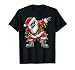 Christmas Dabbing Santa Xmas Lights Girls Boys Christmas Dab T-Shirt