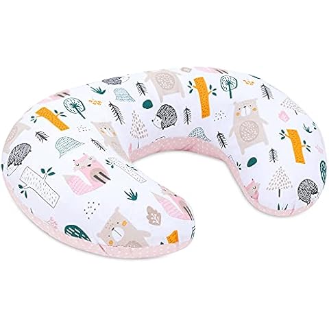 Bellochi Maternity and Nursing Pillow - Baby Support Pillow - 40x60 cm Multifunctional Breastfeeding Pillow with Cover Made of 100% Cotton - OEKO-TEX Certified - Wald Cover