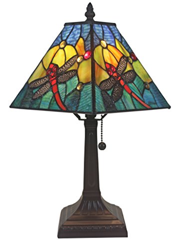 Amora Lighting AM288TL08 Tiffany Style Dragonfly Table Lamp