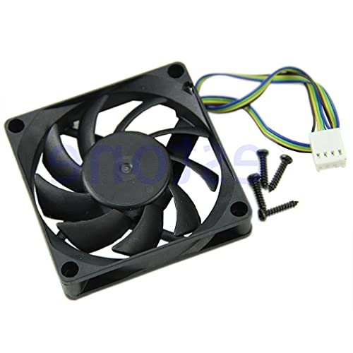 LOLOVI WANMEI Ventilador sin escobillas de 70 mm x 15 mm, DC 12 V, 4 pines, 9 hojas; bolas de estrés Cover