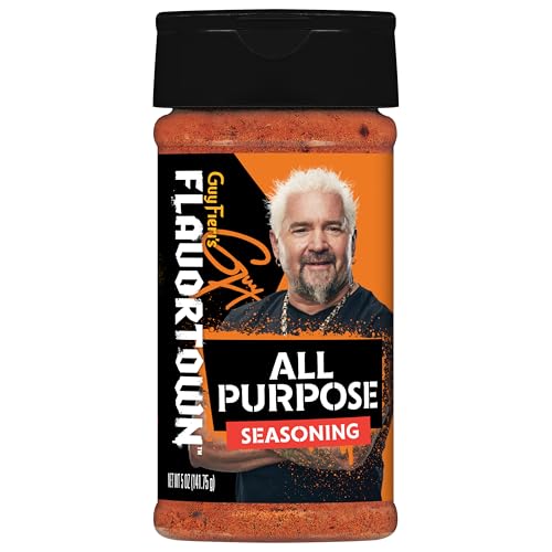 Guy Fieri's Flavortown All Purpose Seasoning - Salt & Spices Blend for Cooking, Use on Steak, Chicken, Vegetables, Pork, & More, Versatile Seasoning Mix - 5 oz (Pack of 1)