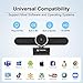 4K Webcam Conference Call TV Room Web Camera with Dual Microphones &Speaker, | All-in-One USB Video Camera, 116° Wide Angle, AI Auto Framing | Compatible with Zoom, OBS