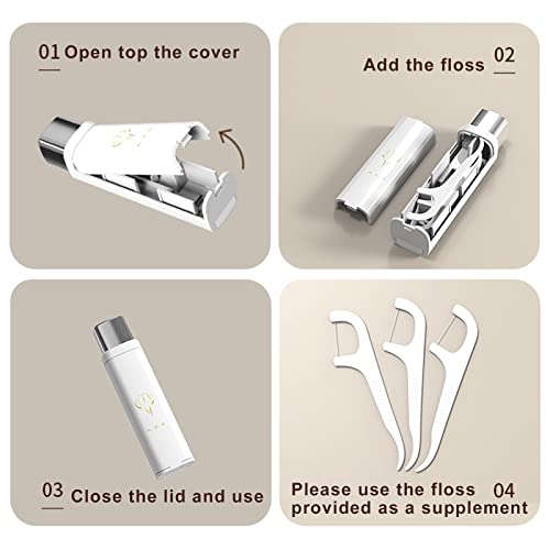 6 Pcs Portable Floss Dispenser, 2023 New Travel Floss Case Dental Floss Portable Case With 100 Dental Floss, Automatic Floss Organizer For Family Hotel Travel (New Pink+White+Green) #TOP2