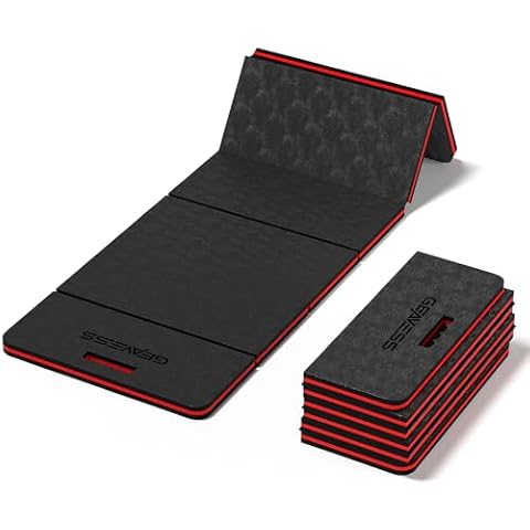 GEAVESS Extra Thick Kneeling Pad EVA Foam Water Resistant Knee Mat High-Density Anti Slip Kneeler Pad for Gardening, Workout, Exercise and Mechanic, 47.2 * 15.7 * 1.1Inch, Black Cover