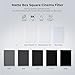 Mini Matte Box &4'' x 5.65'' Square Black Diffusion 1/4 Effect Filter Kit, Carbon Fiber Top Flap DSLR Matte Box with 5 Adapter Rings