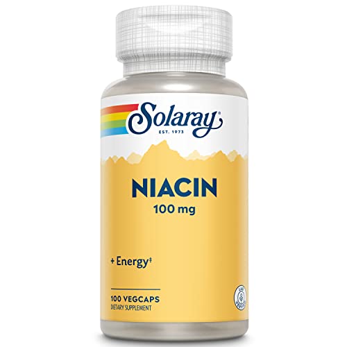 Solaray Niacin 100mg Nervous System Support 100 Veg Capsules