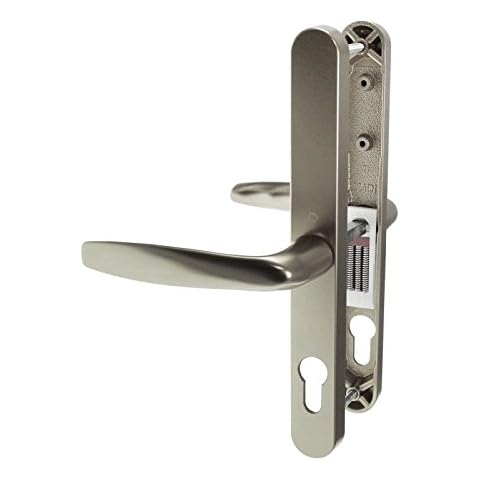 Silver (Anodised) Hoppe Brugge 68PZ Fullex Lever Door Handle Pair Sprung Set UPVC PVC PVCu Cover