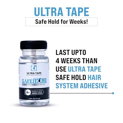 Image of SAFEHOLD | Ultra Hold Wig Glue 101ml (3.4 FL oz) | Waterproof Hair Patch Glue for Wigs, Toupees & Hair Extensions | Skin Friendly | Extra Strong Hold Up To 4+ Weeks | Pack of 1