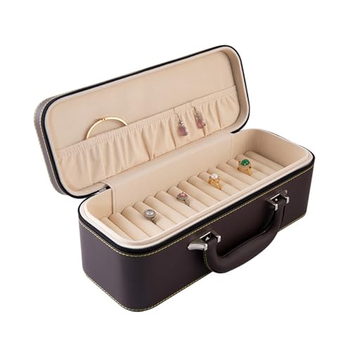 Boîte à bijoux de voyage en PU avec compartiments de protection - 2