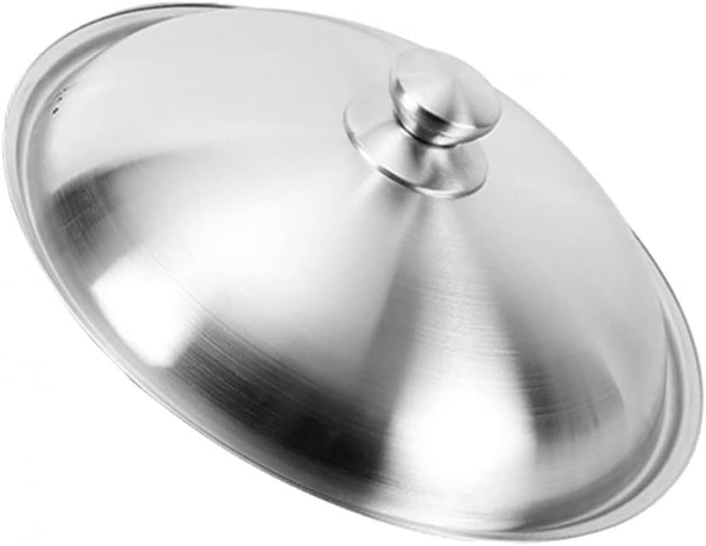 Coperchio di ricambio per padella in acciaio inox, coperchio universale per pentole e padelle da 40 cm