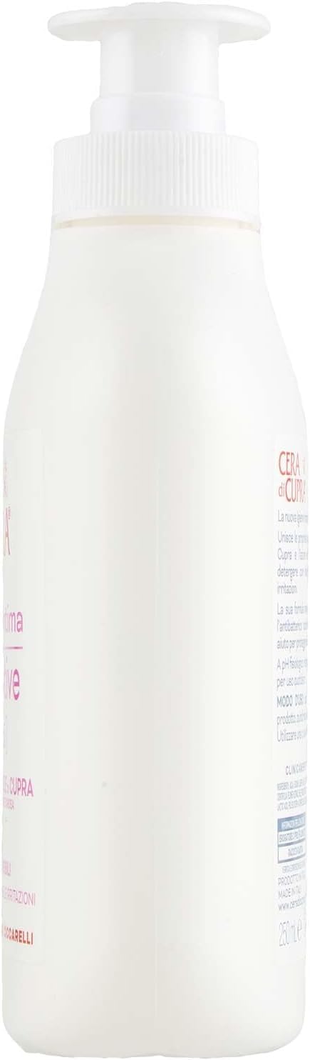 Cera di Cupra Igiene Intima Sensitive, lozione per lavaggio intimo, pH 5.5, con miele e latte di rosa, 250 ml, confezione da 12, + Italy shop portachiavi gratuito